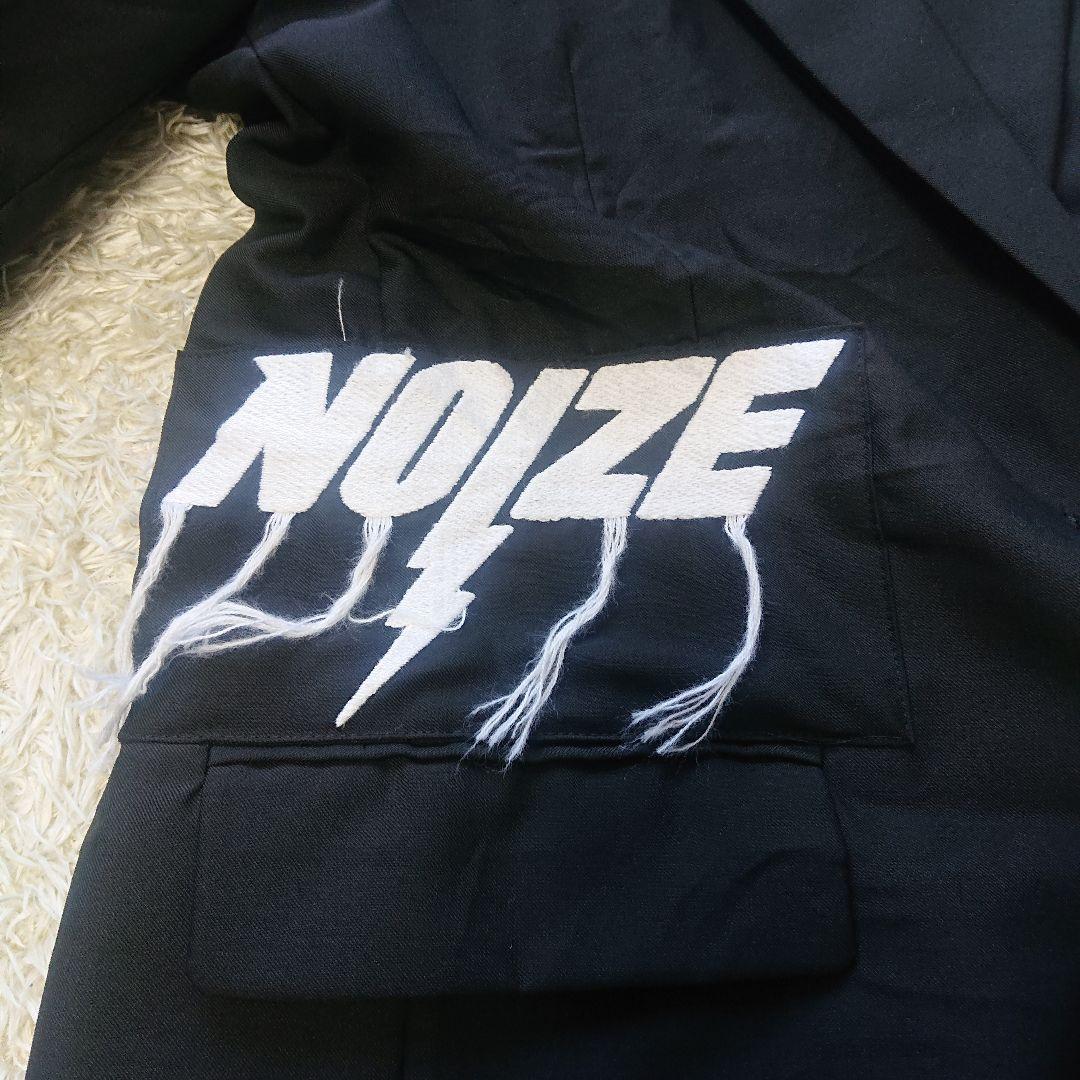 DIESEL テーラードジャケット ロゴ刺繍 ウール混 ロング丈 手洗い洗濯済