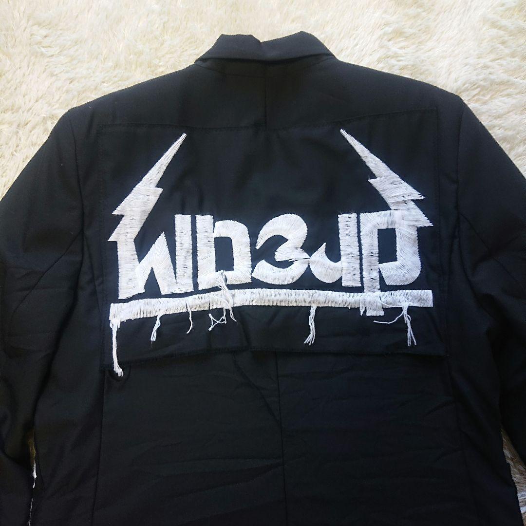 DIESEL テーラードジャケット ロゴ刺繍 ウール混 ロング丈 手洗い洗濯済