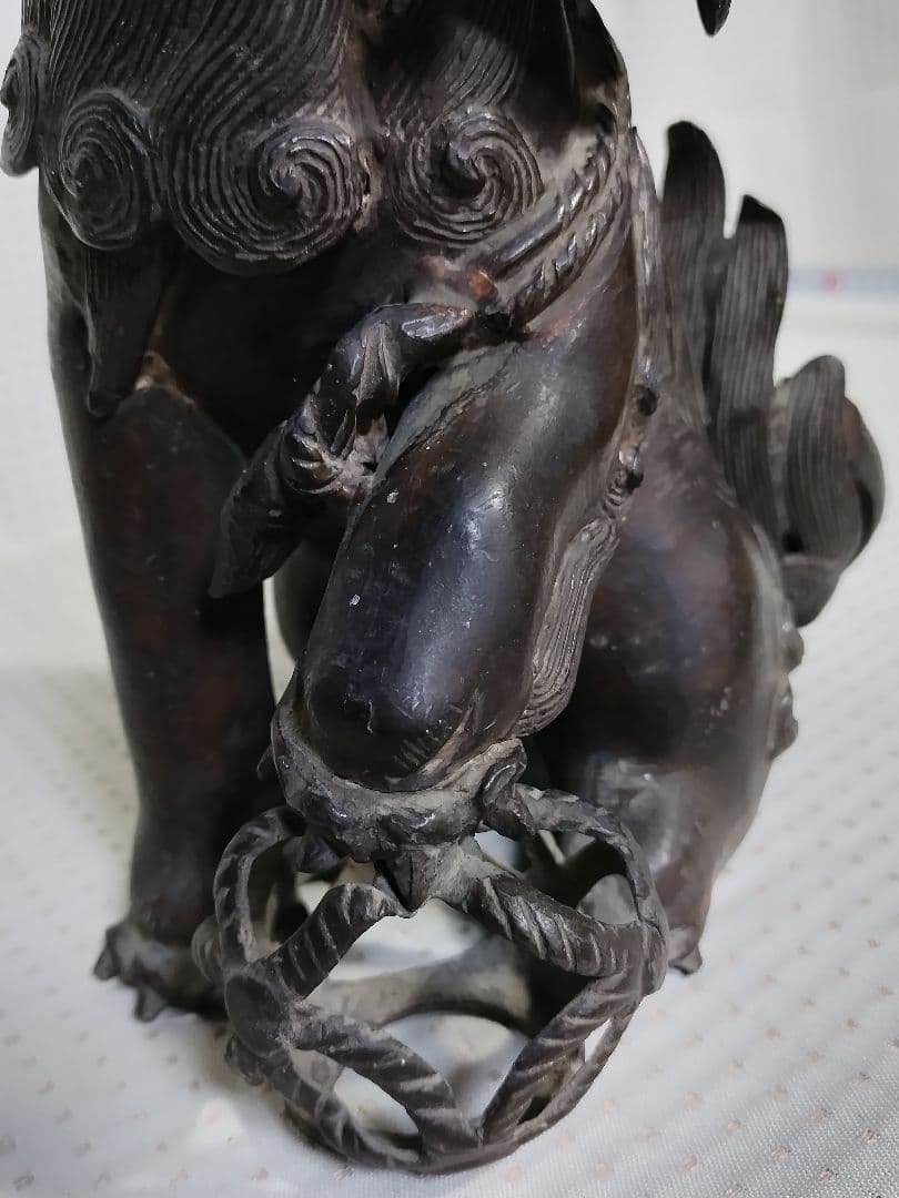 金属製 獅子像 アンティーク　明治？