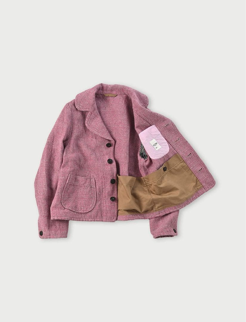 45R 綿麻ツイードのアニーチロルジャケット