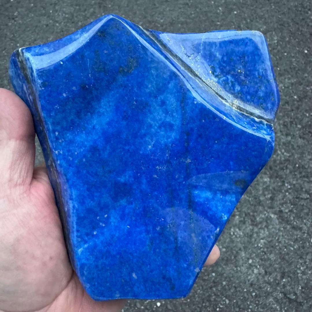 ☆ラピスラズリ☆高品質☆厄除☆約1170g☆アフガニスタン産☆天然無着色☆磨き石