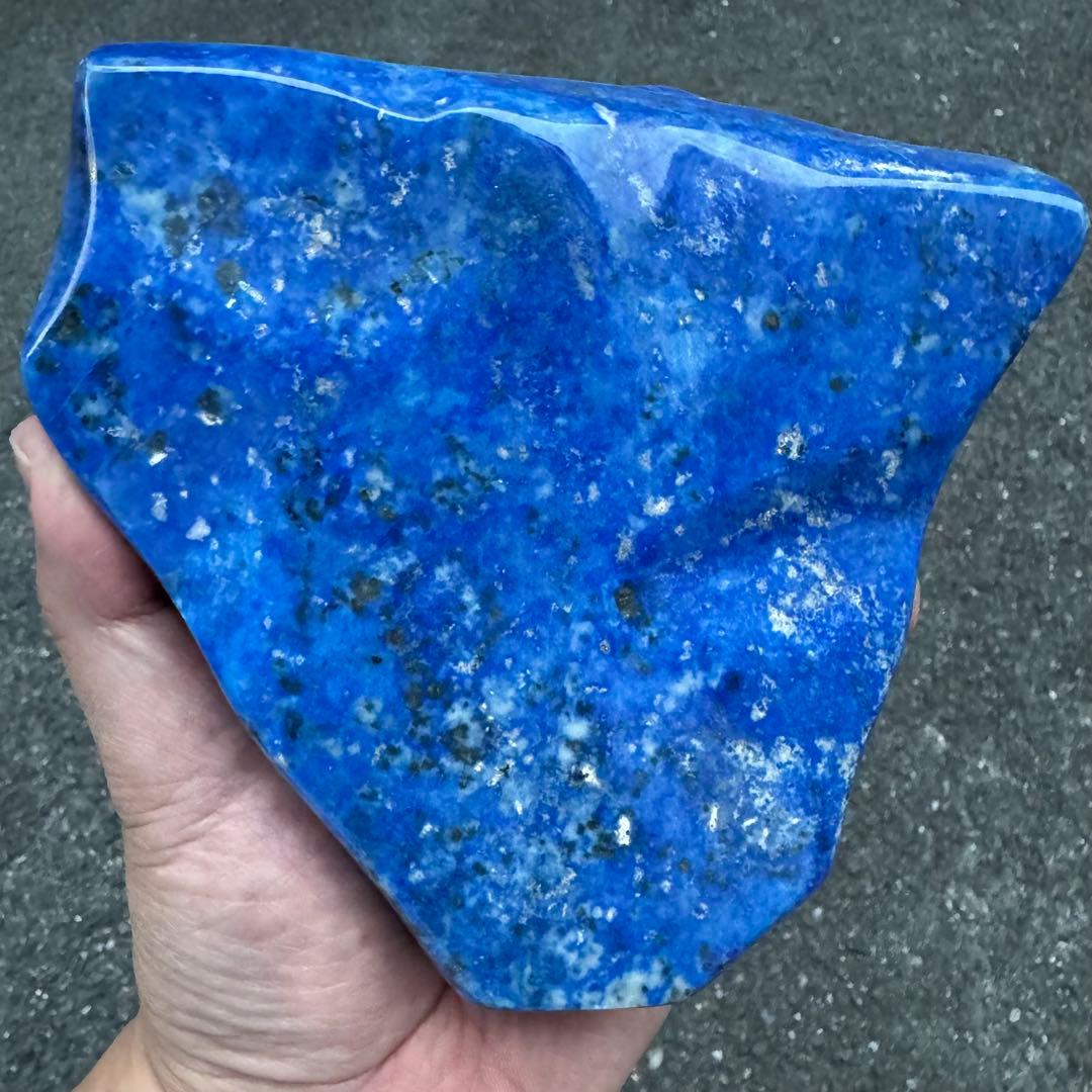 ☆ラピスラズリ☆高品質☆厄除☆約1170g☆アフガニスタン産☆天然無着色☆磨き石