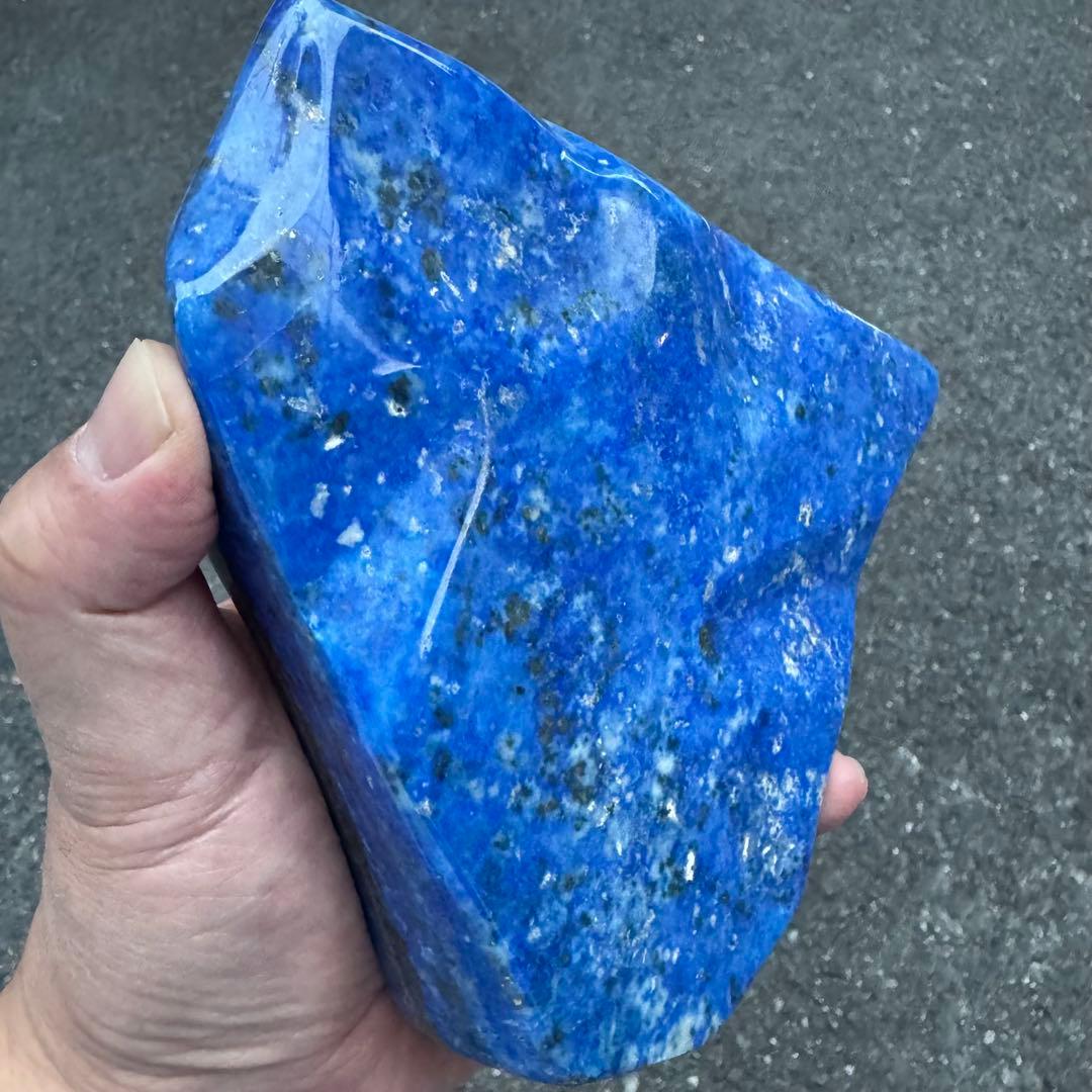 ☆ラピスラズリ☆高品質☆厄除☆約1170g☆アフガニスタン産☆天然無着色☆磨き石