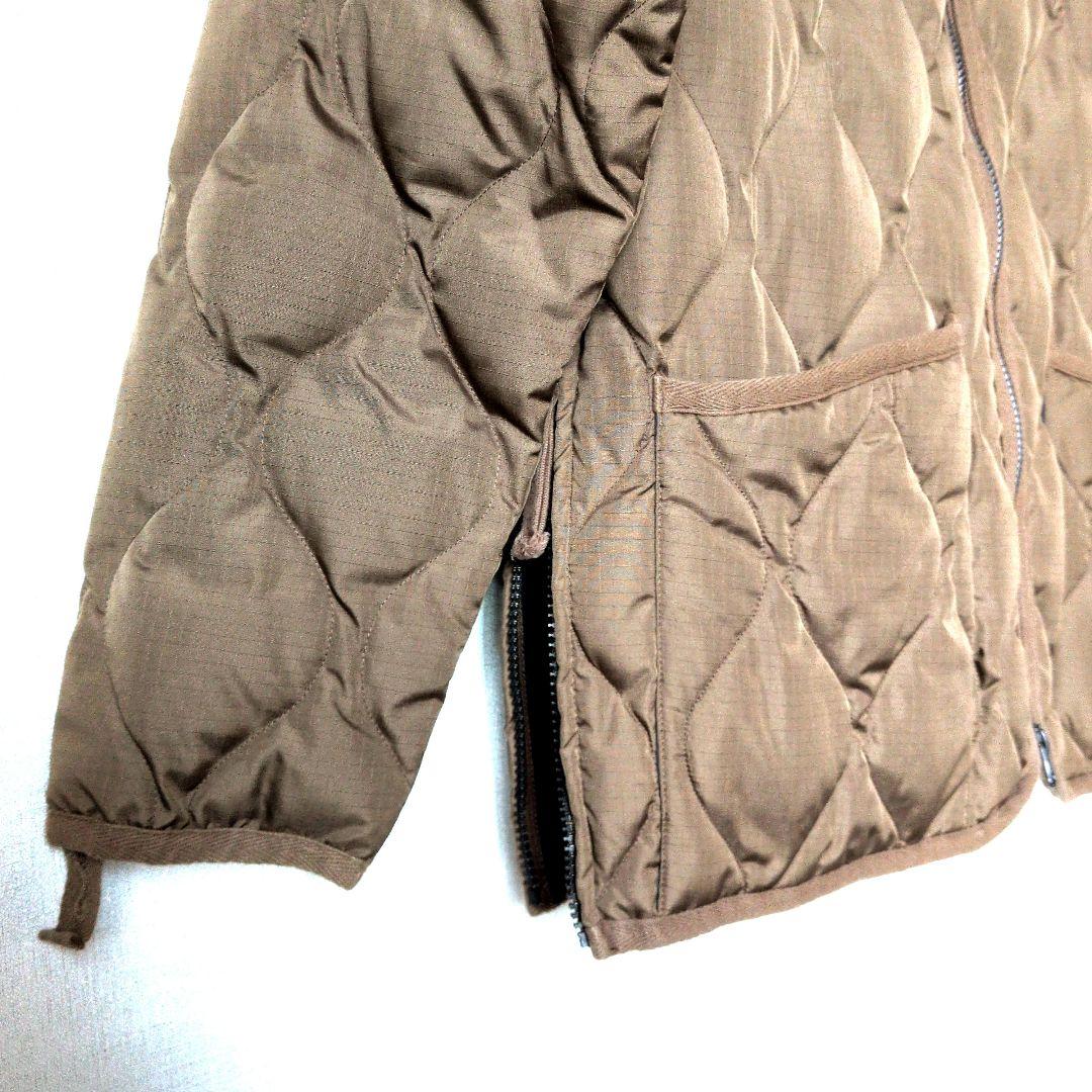 最終値下げ！！TAION ミリタリーVネックジップダウンジャケットライトブラウン