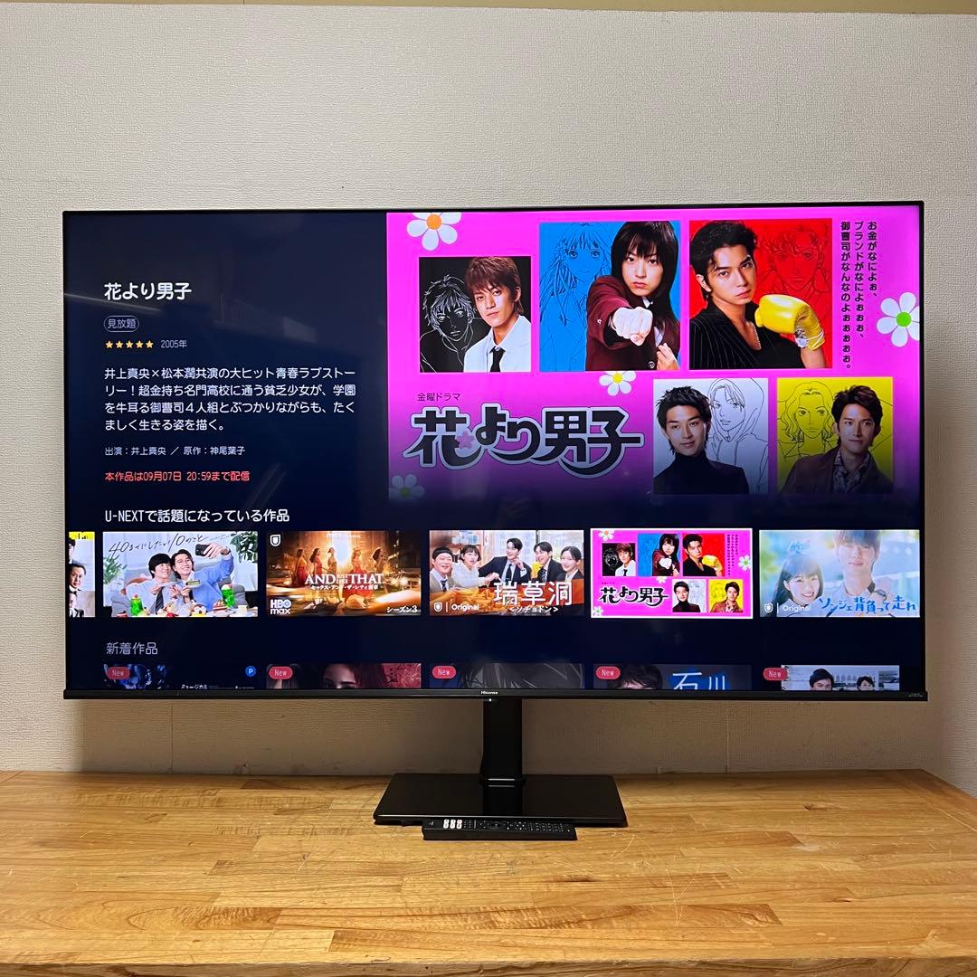 ハイセンス 65V型 液晶テレビ 4Kチューナー内蔵 65E6G 動画アプリ搭載