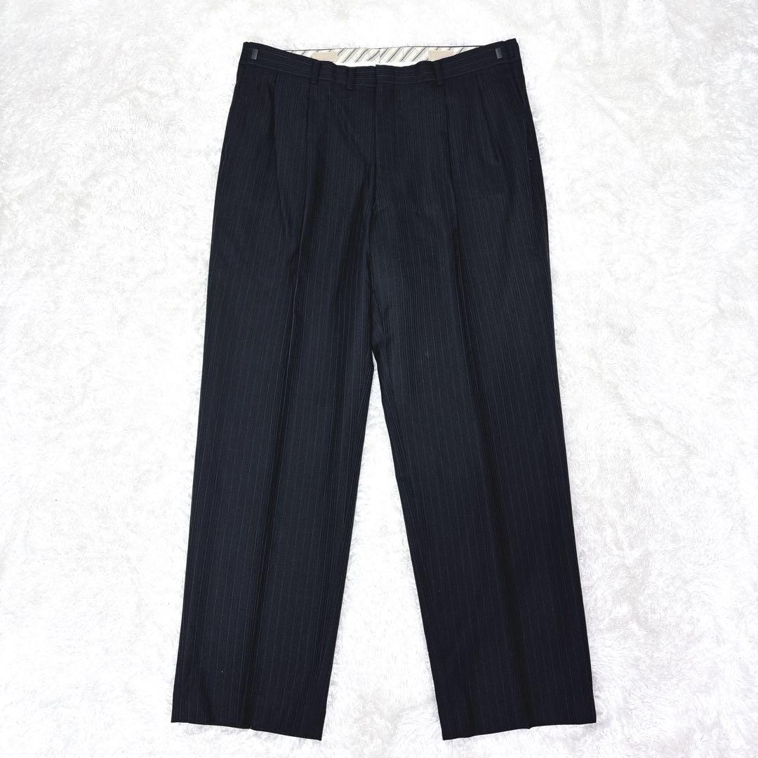 希少サイズ✨REGAL リーガル ダークブルー ストライプ ビジネススーツ