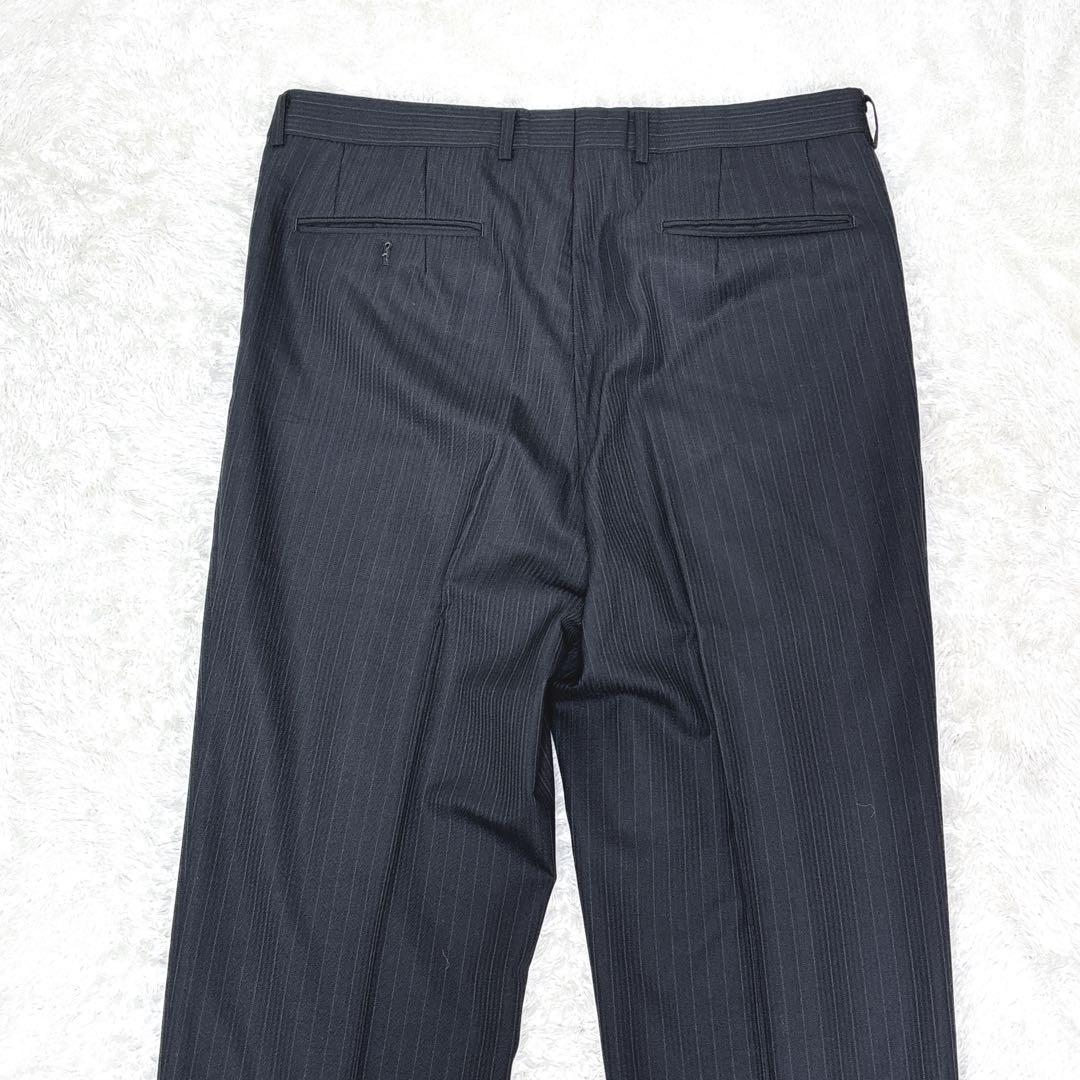希少サイズ✨REGAL リーガル ダークブルー ストライプ ビジネススーツ