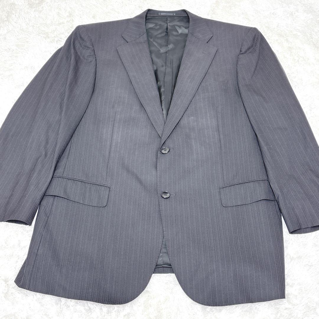 希少サイズ✨REGAL リーガル ダークブルー ストライプ ビジネススーツ