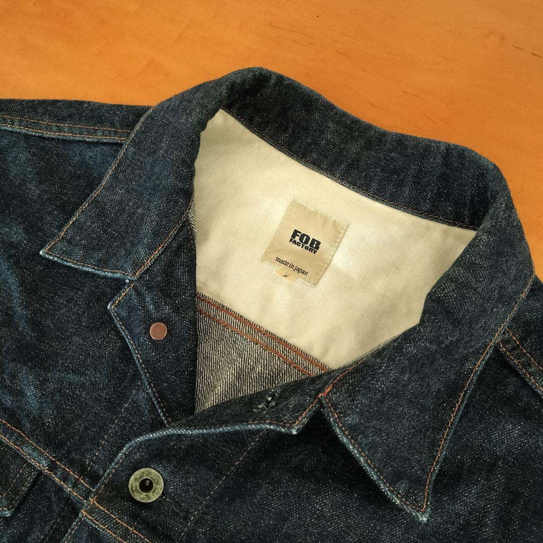 FOB FACTORY F2340 3rdタイプ セルビッチ デニムジャケットL