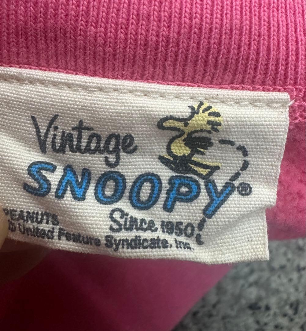 ウエアハウス×ピーナッツ スヌーピー スウェット ピンク　M