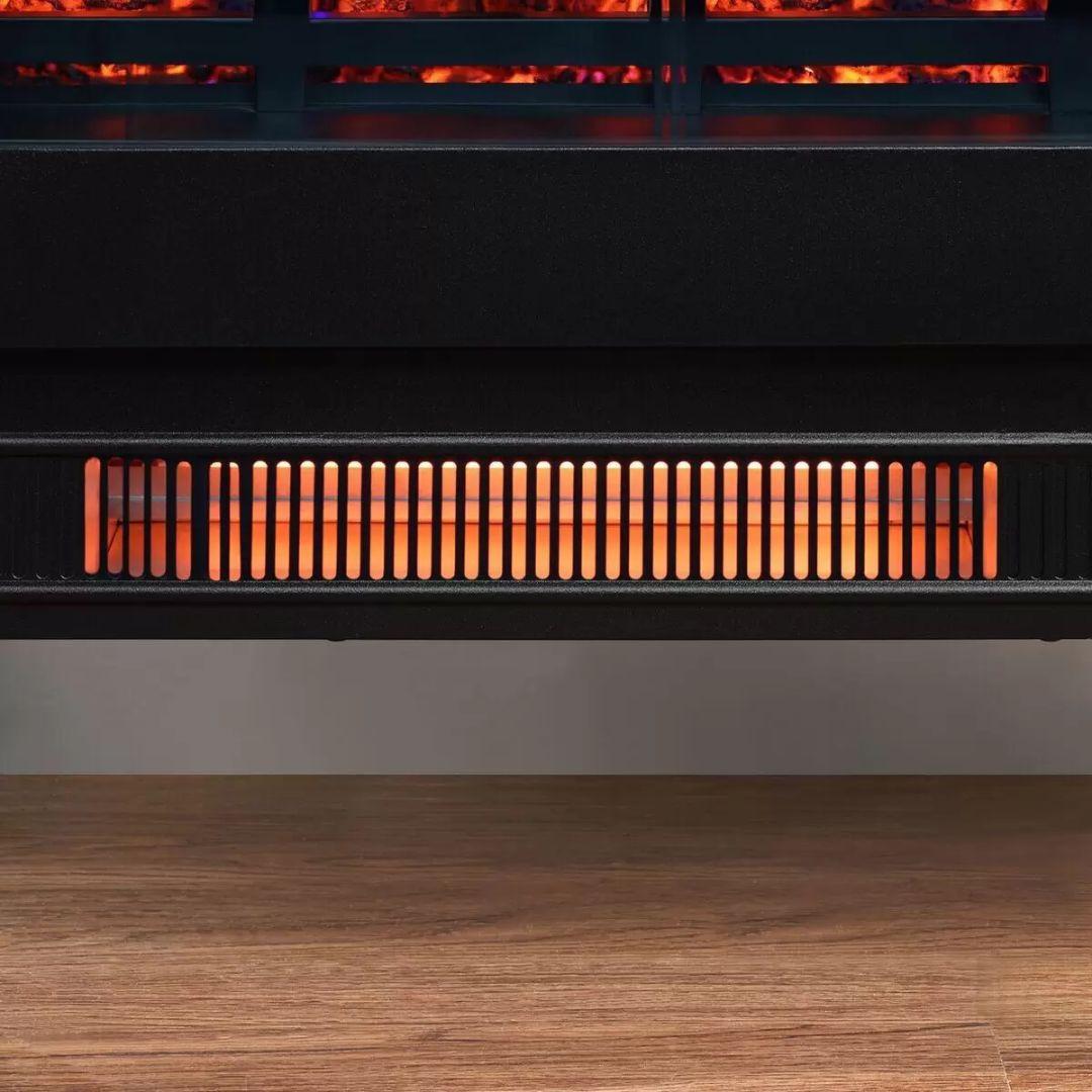 あと2台になりました　激安　電気ヒーター 暖炉風デザイン リモコン付き