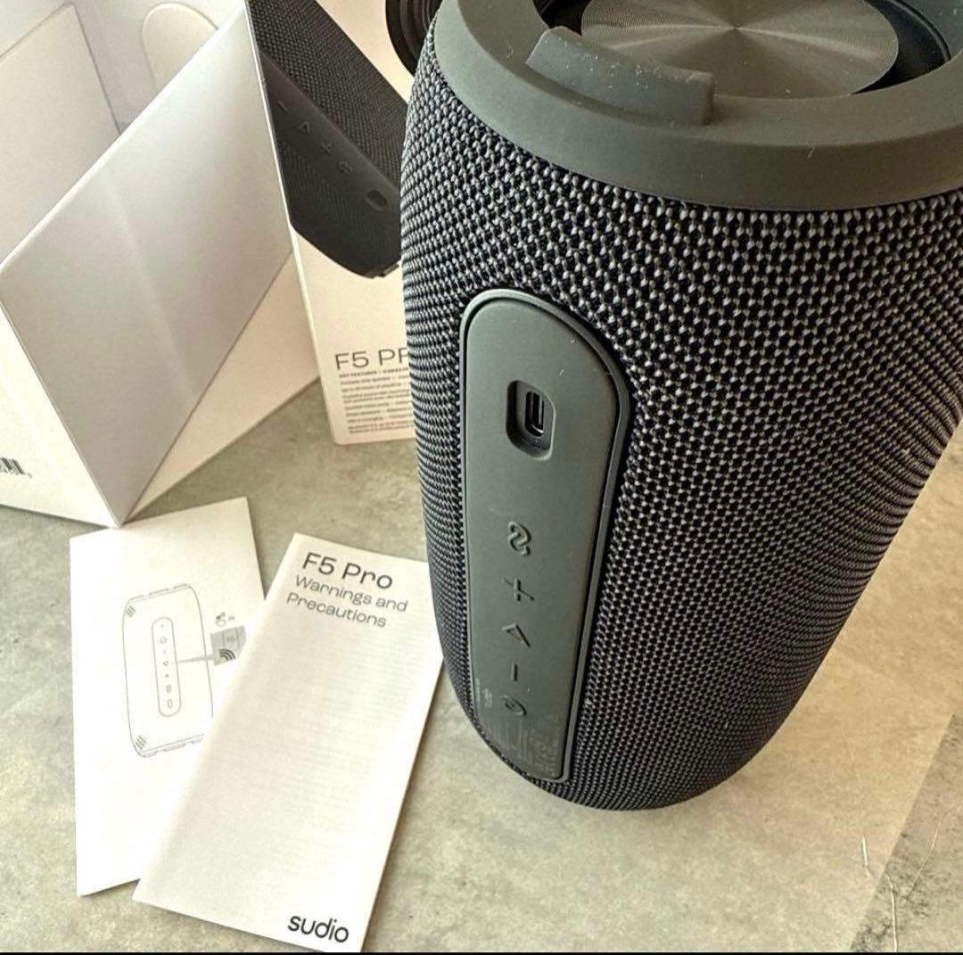 【美品•新品】sudio F5 PRO ワイヤレススピーカー　インテリア 黒