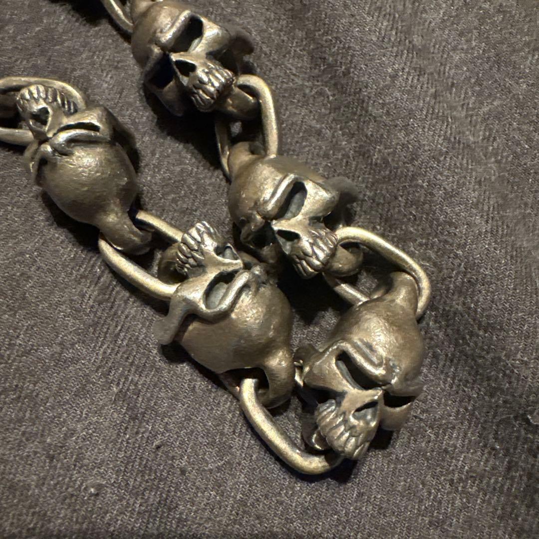 THIRTEEN DESIGNS　ラージスカルウォレットチェーン