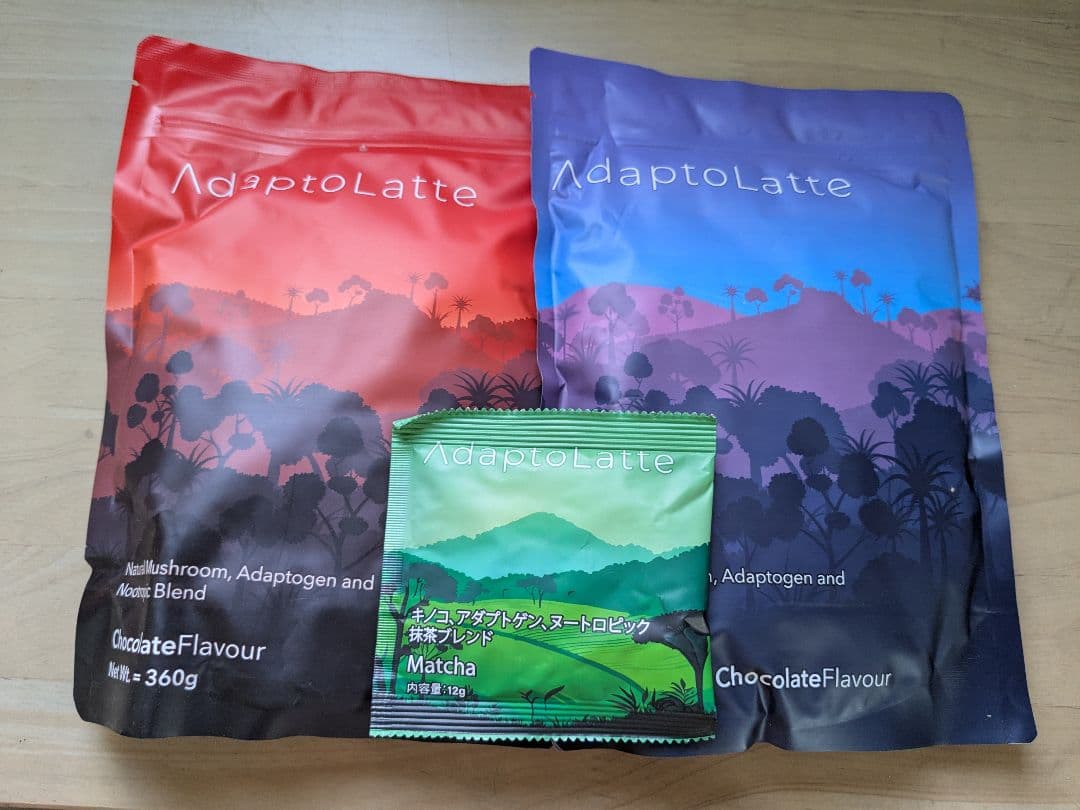 Adaptolatteアダプトラテオリジナル・デカフェセット各360g+抹茶