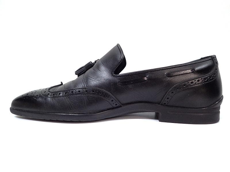 三陽山長 タッセルローファー ビジネスシューズ ブラック 26.0cm 元箱付き