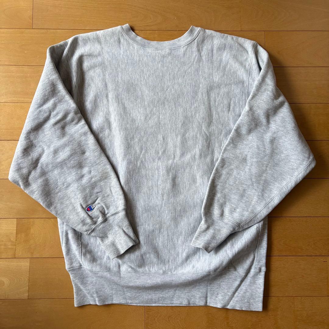 90s USA製 チャンピオン リバースウィーブ クルーネック 霜降りグレー L