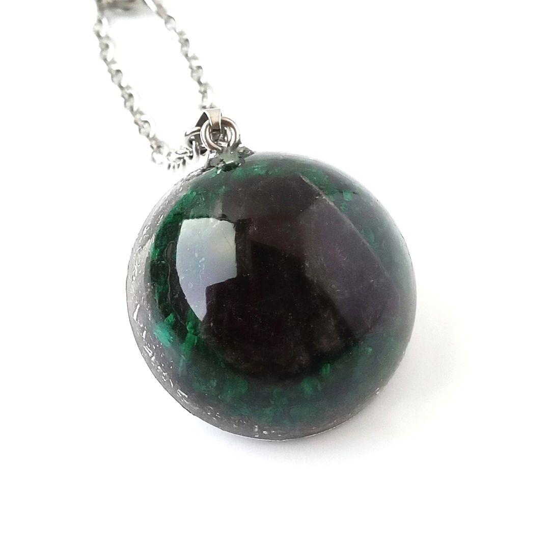 オルゴナイト｜持ち主を悪いものからひたすら守る！｜天然色モリオン×マラカイト