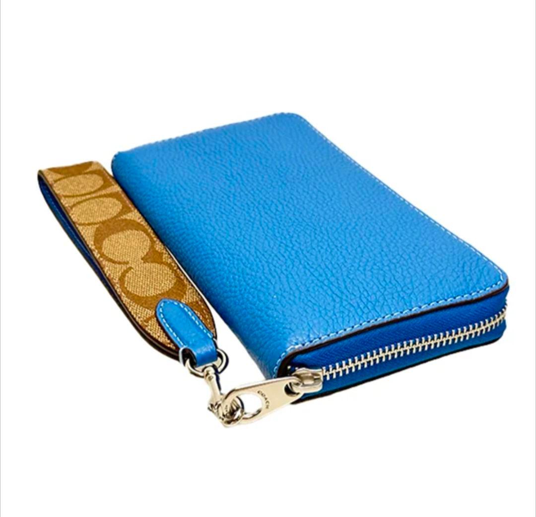 COACH/アウトレット 長財布(ブルー)