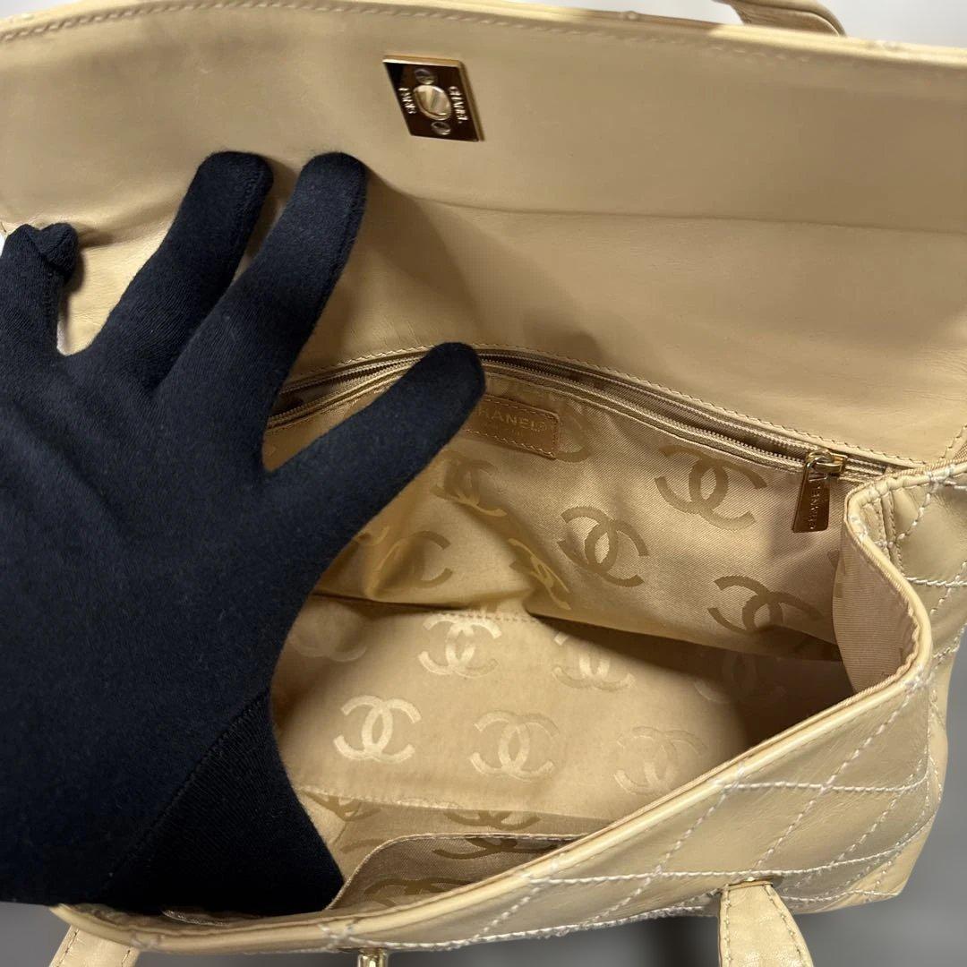 美品　CHANEL シャネル トートバッグ 7番台 ワイルドステッチ
