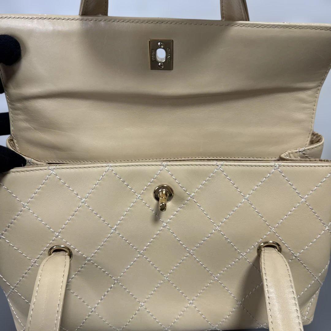 美品　CHANEL シャネル トートバッグ 7番台 ワイルドステッチ