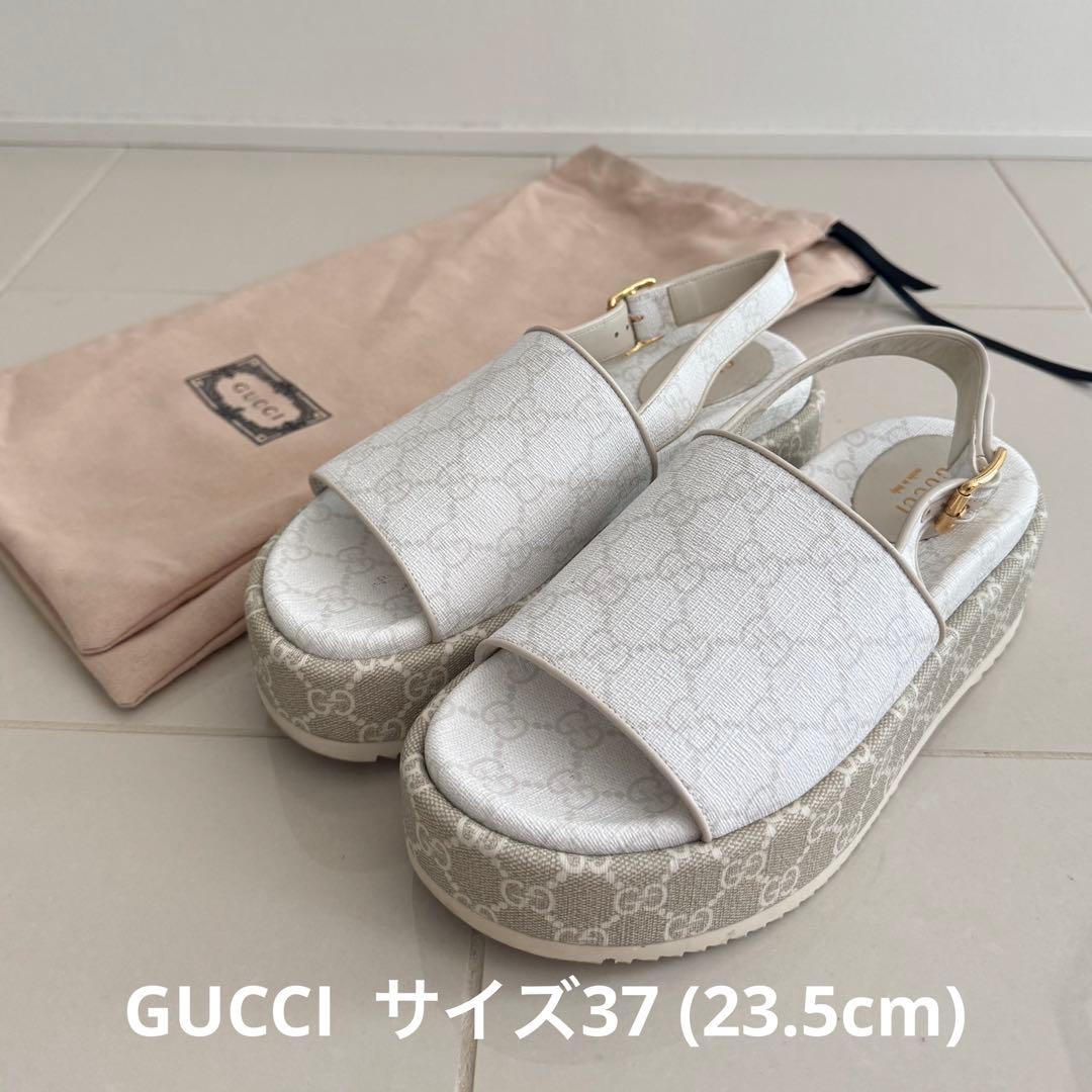 【美品】GUCCI ホワイト コンフォートサンダル37