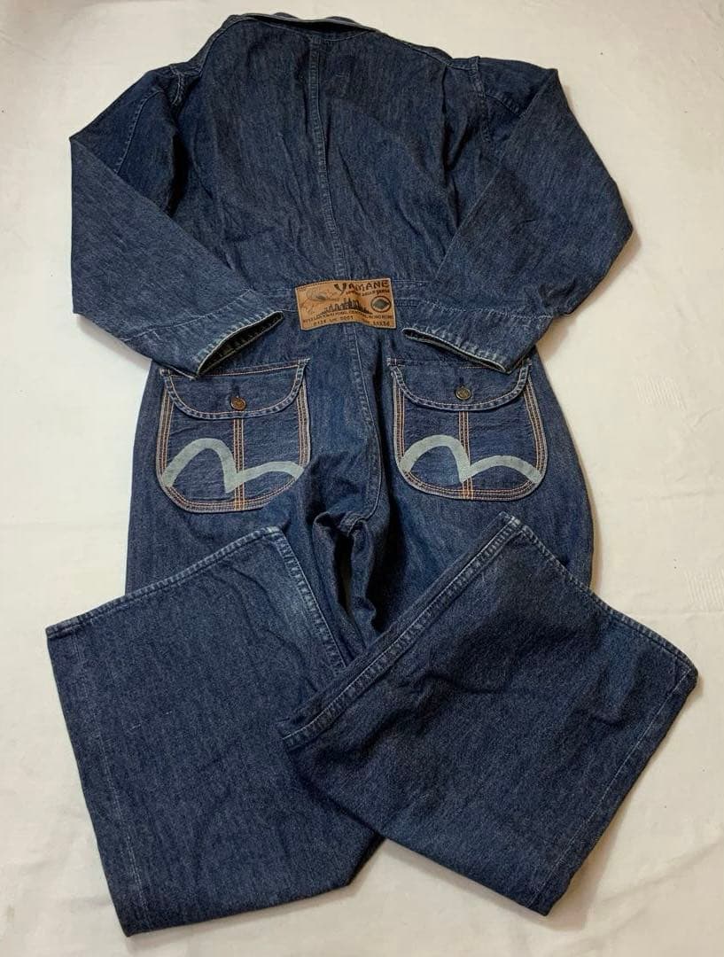 Yamane ヤマネ オールインワン デニム ツナギ 38×34