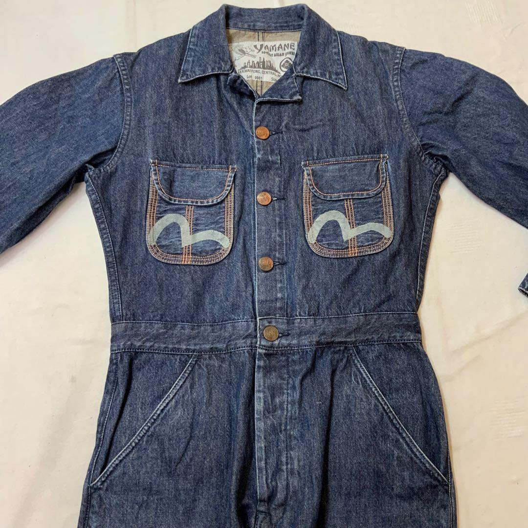 Yamane ヤマネ オールインワン デニム ツナギ 38×34