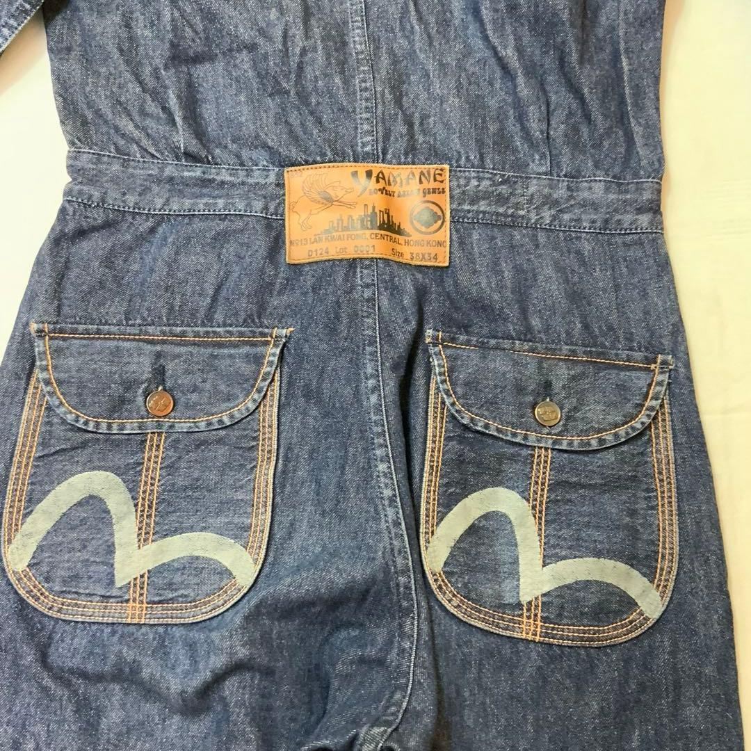 Yamane ヤマネ オールインワン デニム ツナギ 38×34