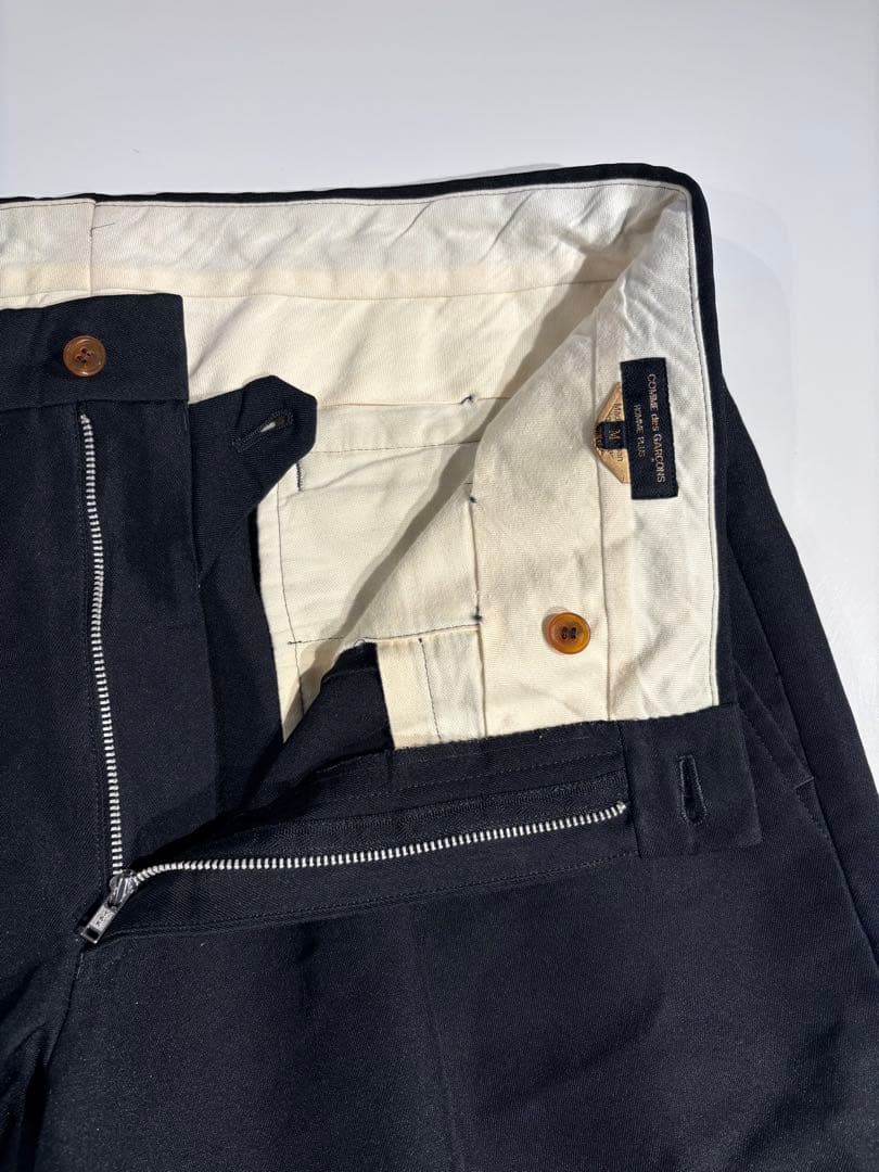 [23SS]コムデギャルソンオムプリュス　ポリエステル縮絨ワンタックパンツ