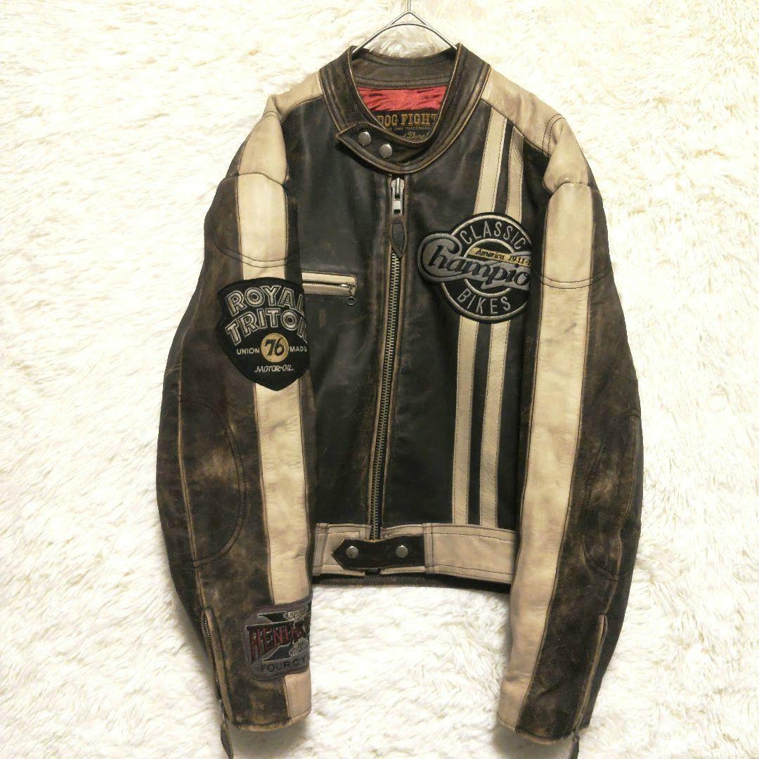ドッグファイト DOG FIGHT レザージャケット バイカー ライダース　5