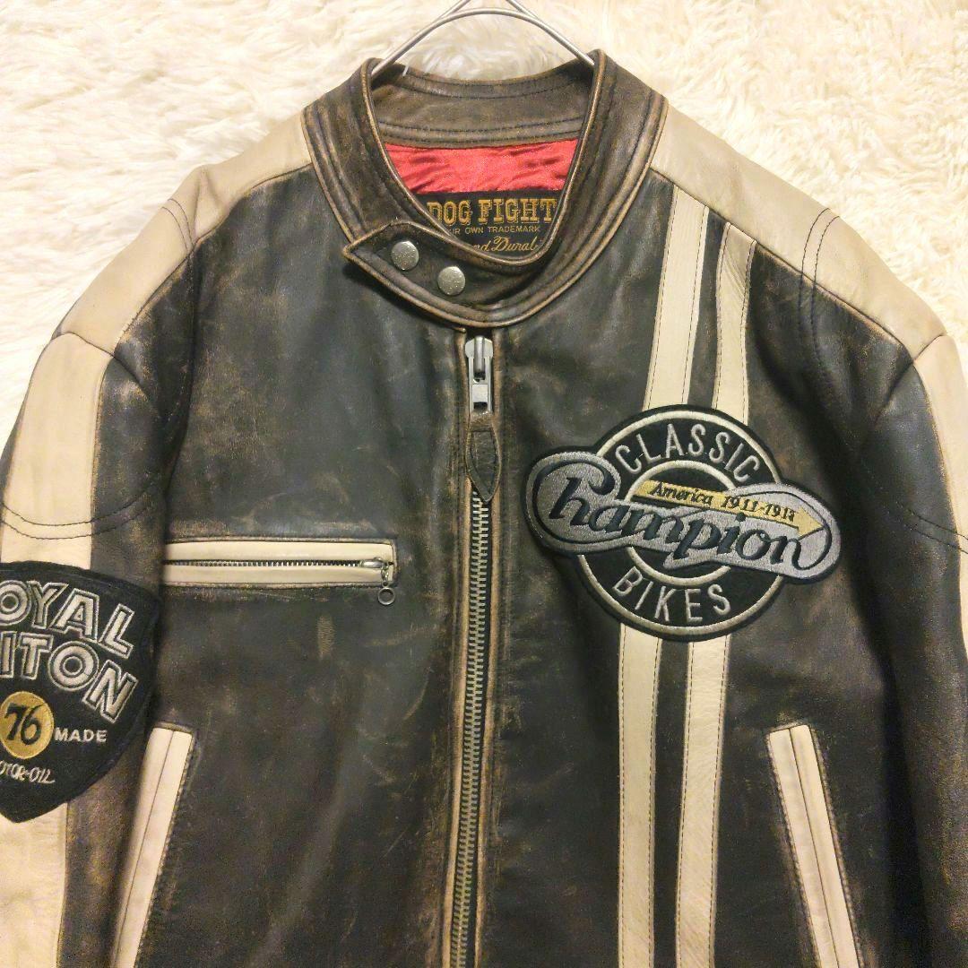 ドッグファイト DOG FIGHT レザージャケット バイカー ライダース　5