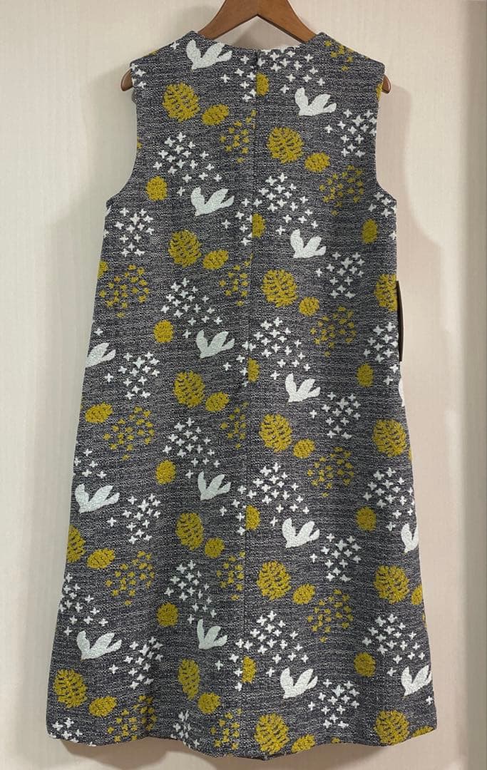 新品♪haupia 北欧カモメとまつぼっくり ジャガード ワンピース ハウピア