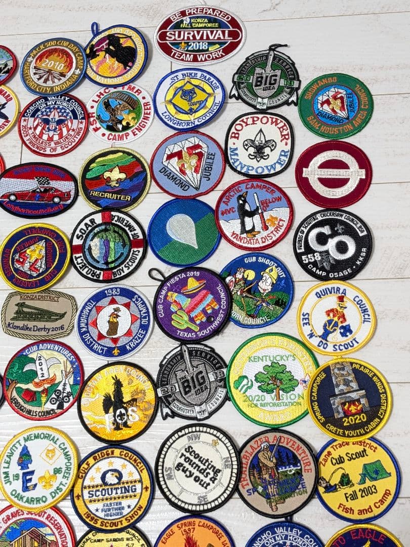 102枚 アメリカ刺繍ワッペン ボーイスカウト まとめ売り ビンテージ 当時物