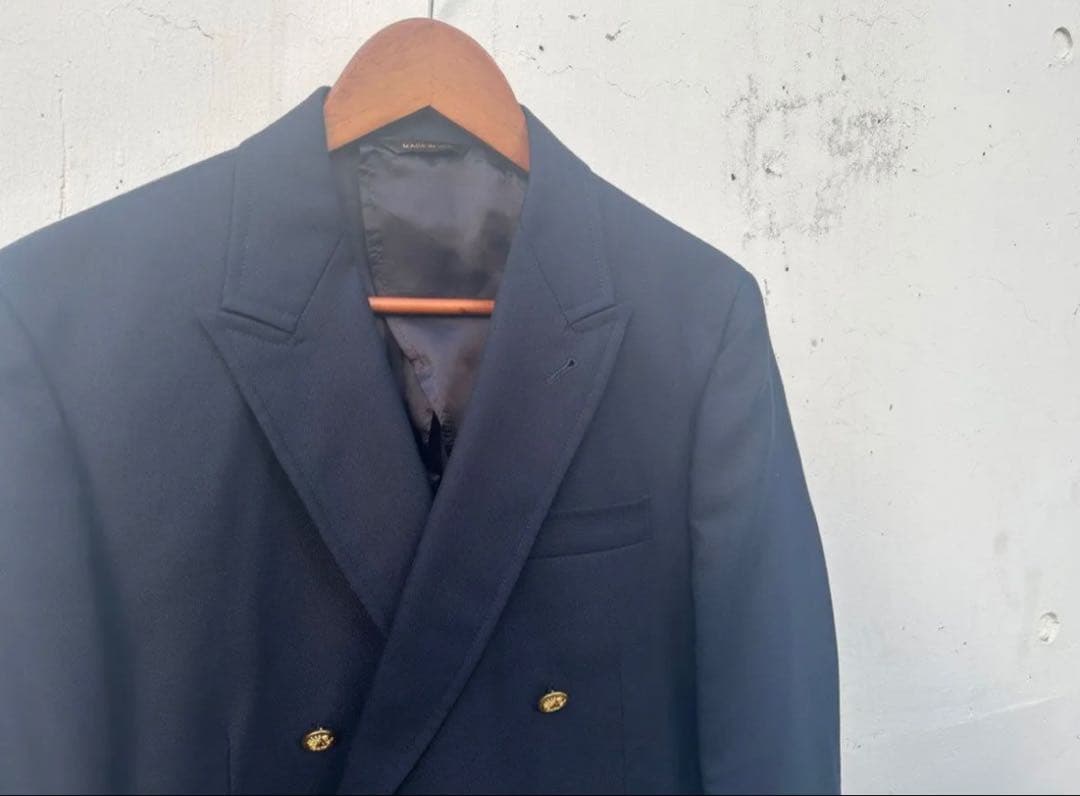 【SOUTHWICK（サウスウィック）】アメリカ製ダブル紺ブレザーメタルボタン