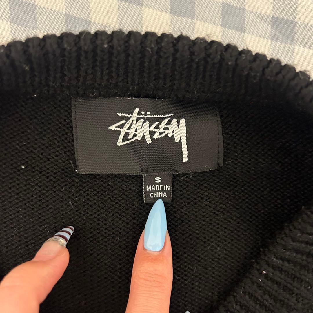 トップス stussy stock sweater black