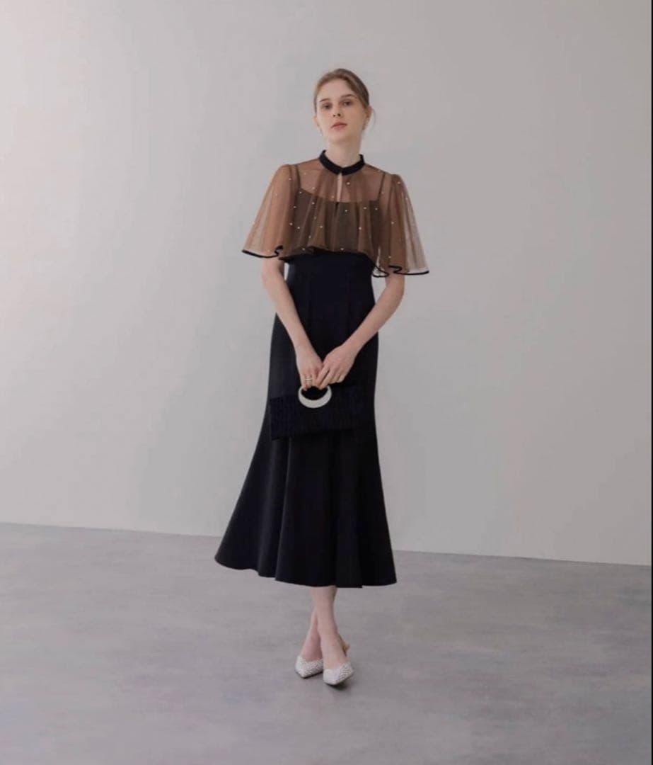 【LEJA】パールパイピングボレロ2WAYマーメイドワンピースドレス Mサイズ