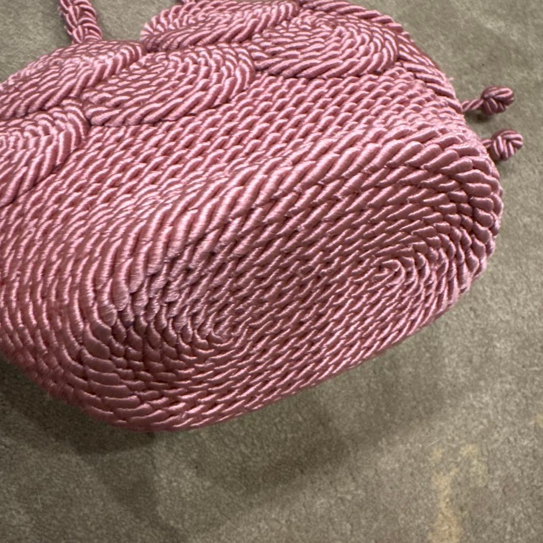 MEHRY MU ロープ編みハンドバッグ　ピンク