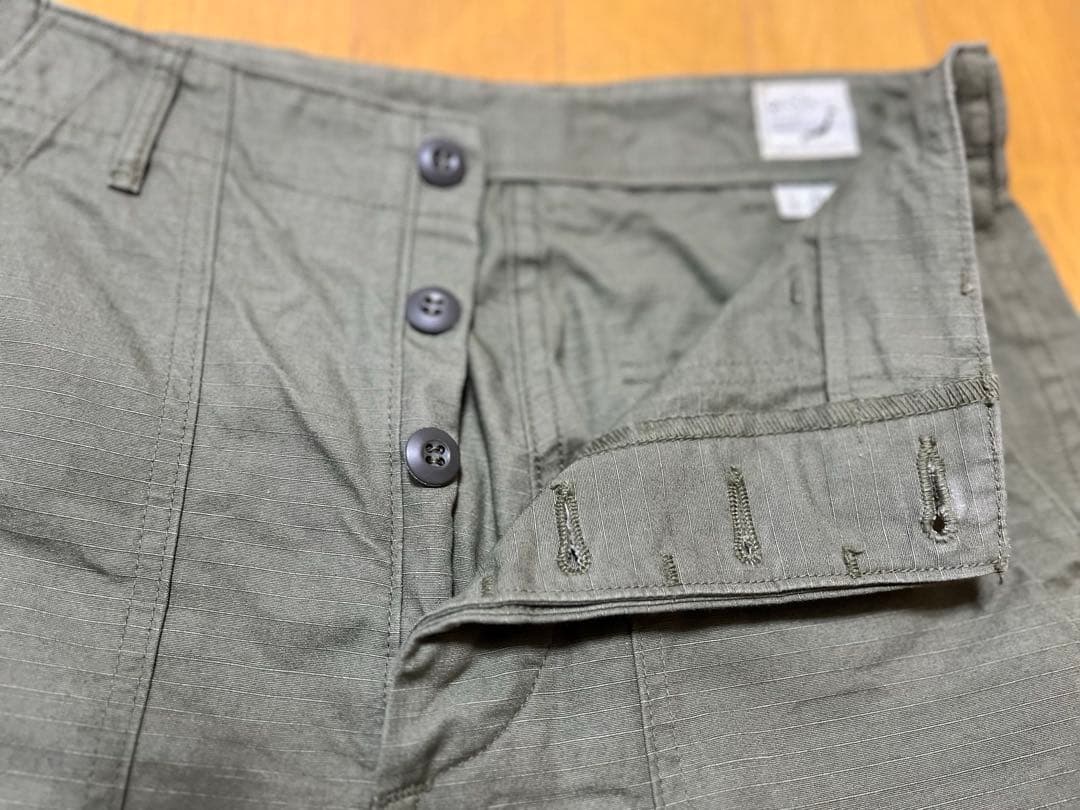 【最終値下げ】orSlow オリーブグリーン ベイカーパンツXS