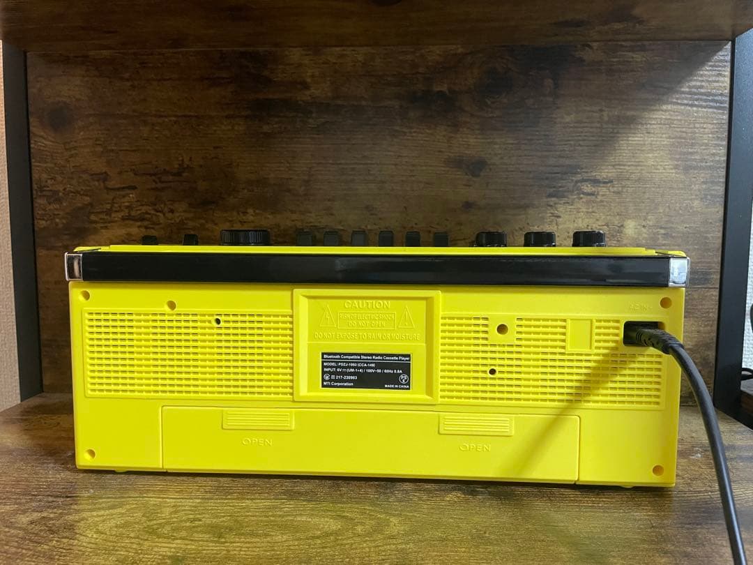 SPITZ Bluetooth ステレオラジカセ イエロー