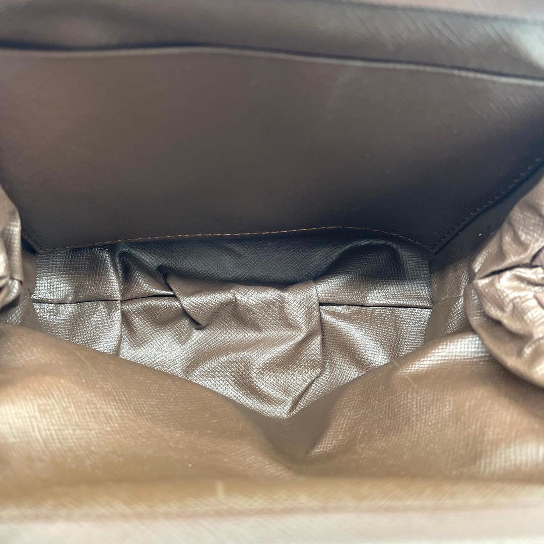 【極美品】バーバリー　ショルダーバッグ　がま口　ホースロゴ　キャンバス　玉虫色