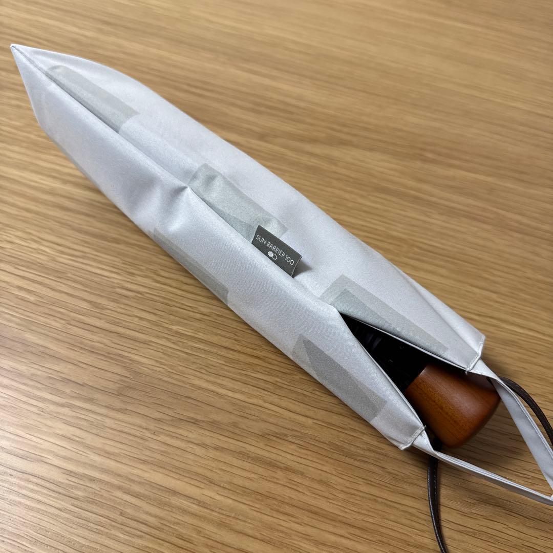 サンバリア100 折りたたみ日傘 ３段折 / キューブ(グレー)