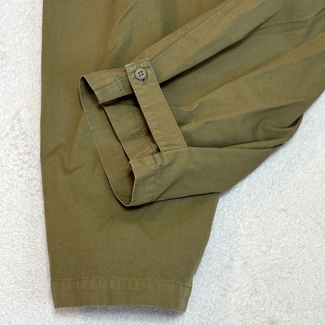 【美品✨】かぐれ ユーティリティーイージーパンツ ワイド 2WAY 綿 カーキ