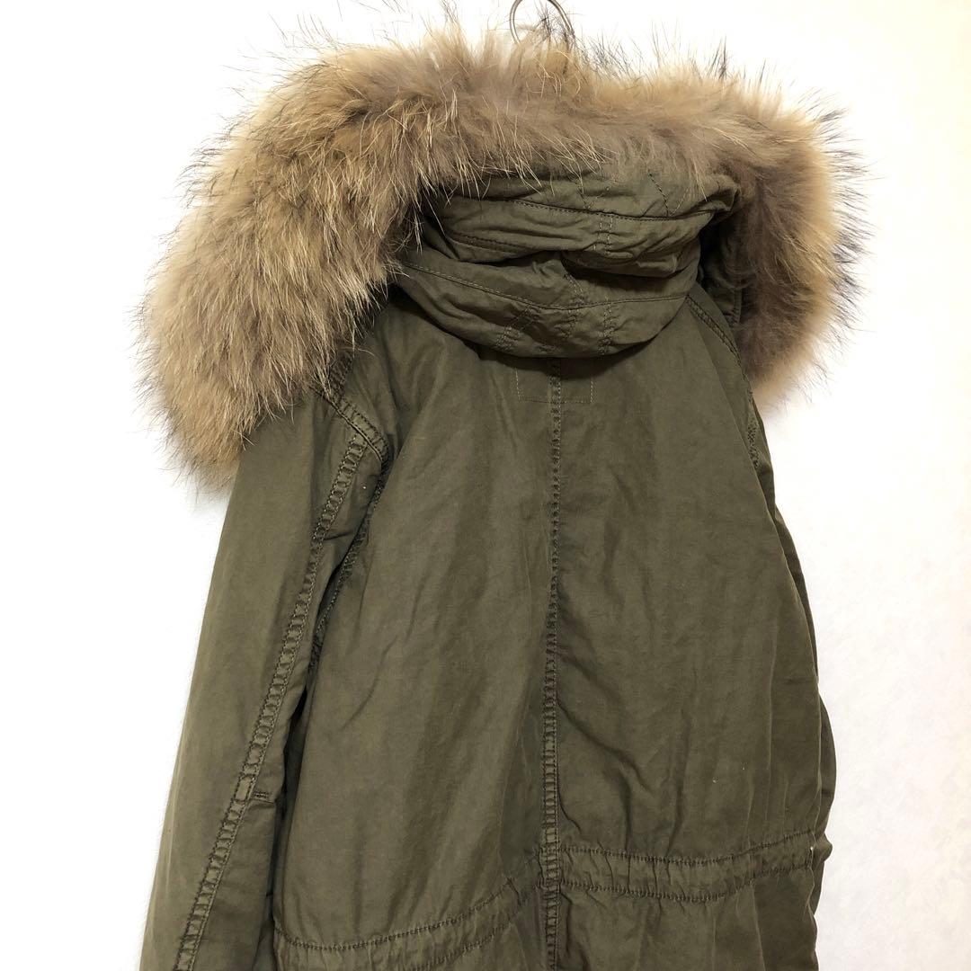 【ゴア】モッズコート ミリタリー キルトインナー ラクーンファー 脱着可能 良品