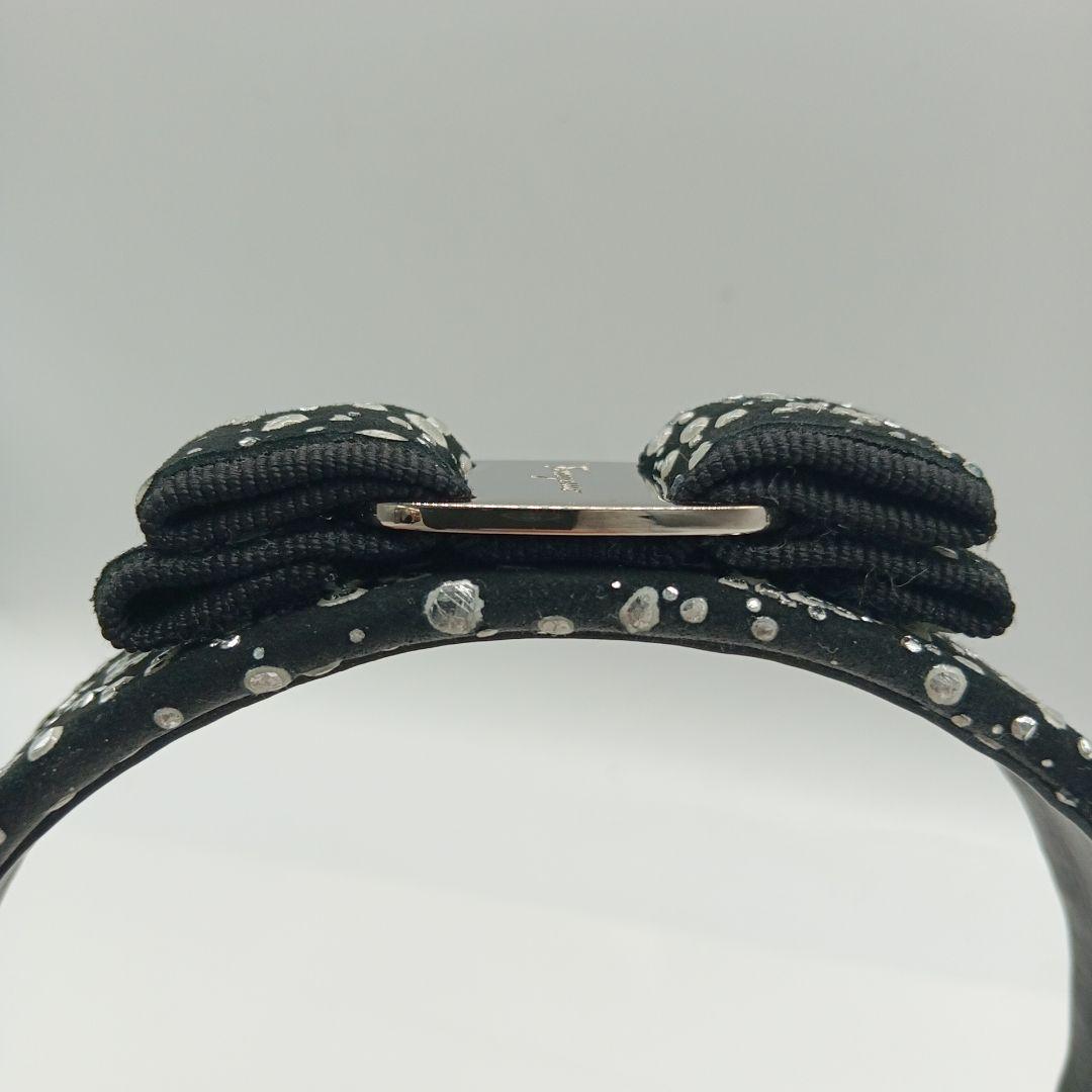 KM067 サルバトーレフェラガモ 美品 ヴァラリボン カチューシャ 髪留め