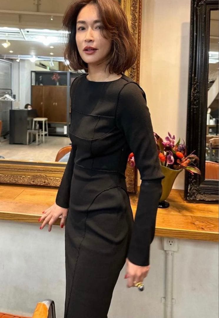 Whim Gazette ハーフミラノニットワンピース 長谷川京子　コラボ