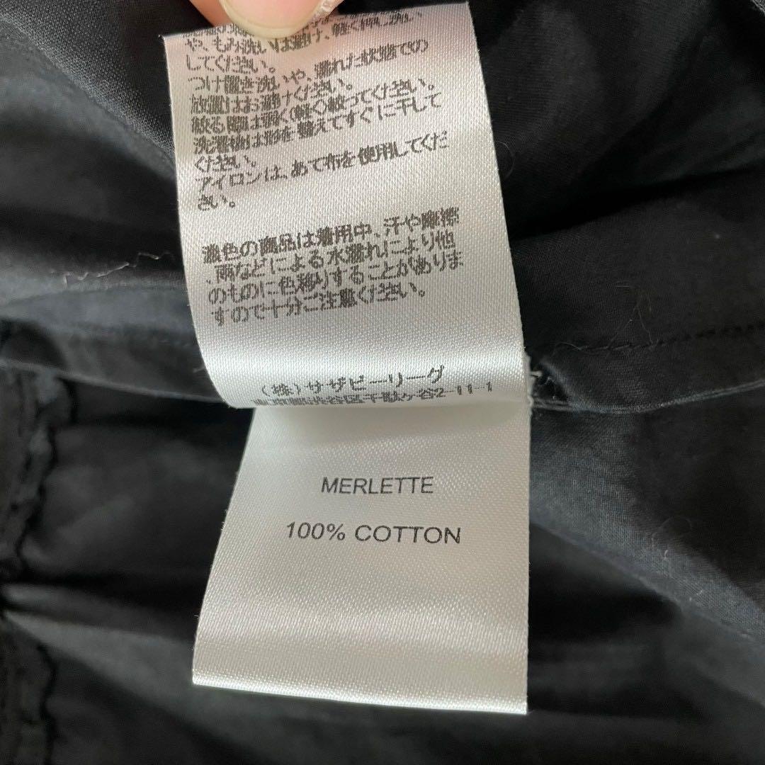 美品 マーレット PARADISE コットンパフスリーブティアードワンピース 黒