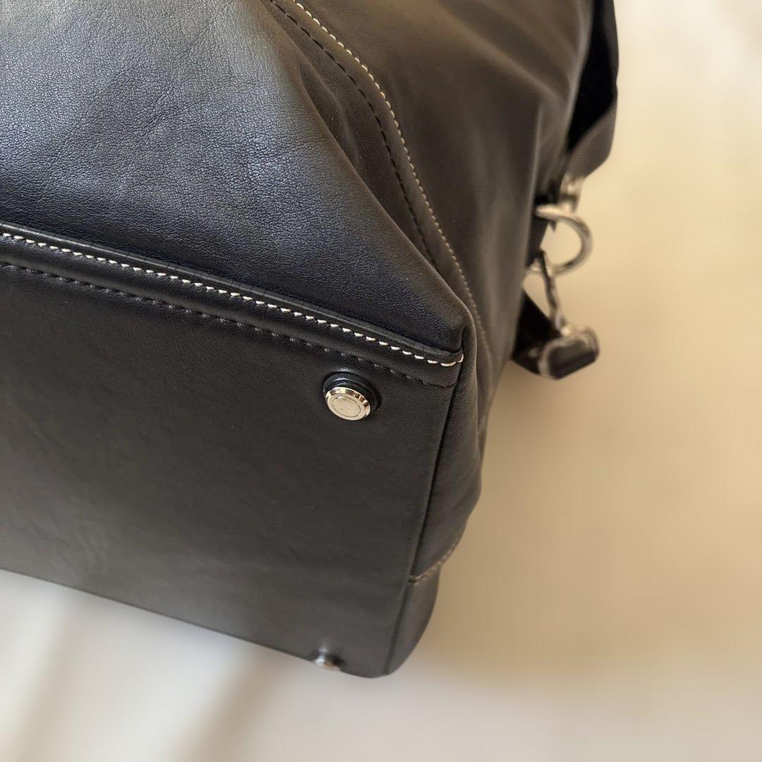 美品✨コーチ レザー　2way ボストンバッグ ブラック　大容量