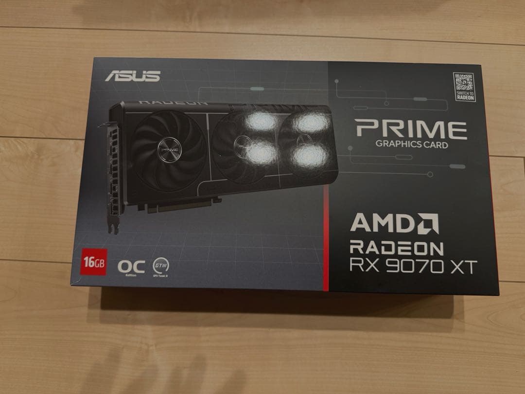 ASUS PRIME-RX9070XT-O16G（使用1ヶ月)す