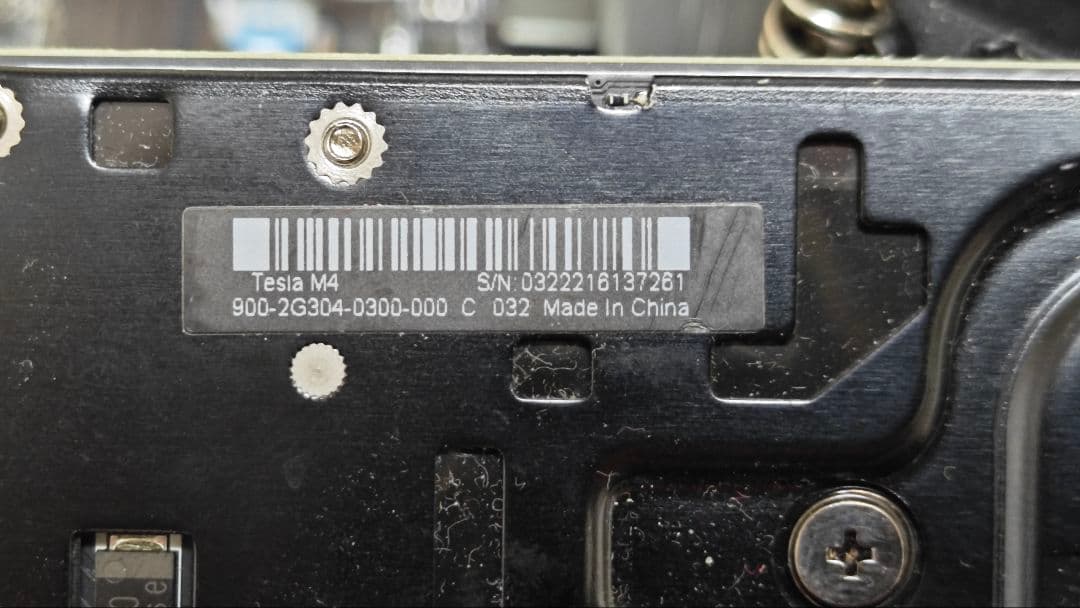 美品★②NVIDIA Tesla M4　4GB GDDR5メモリ　★正常動作品★