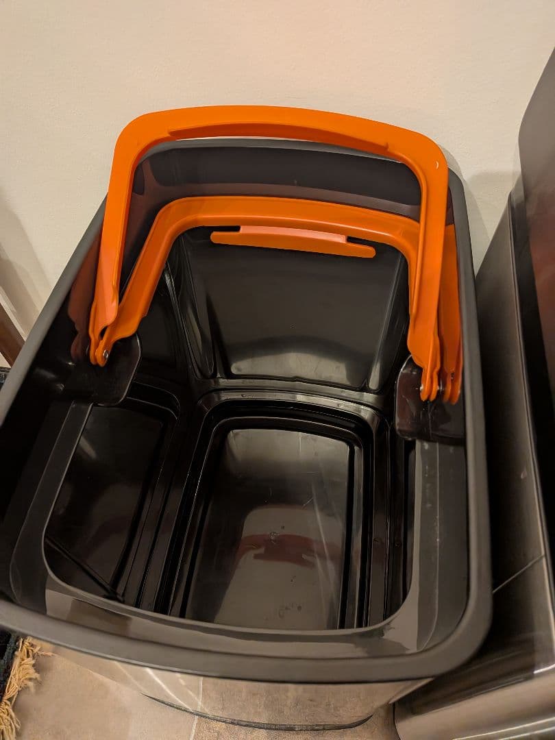 センサー式ステンレスごみ箱2個セット